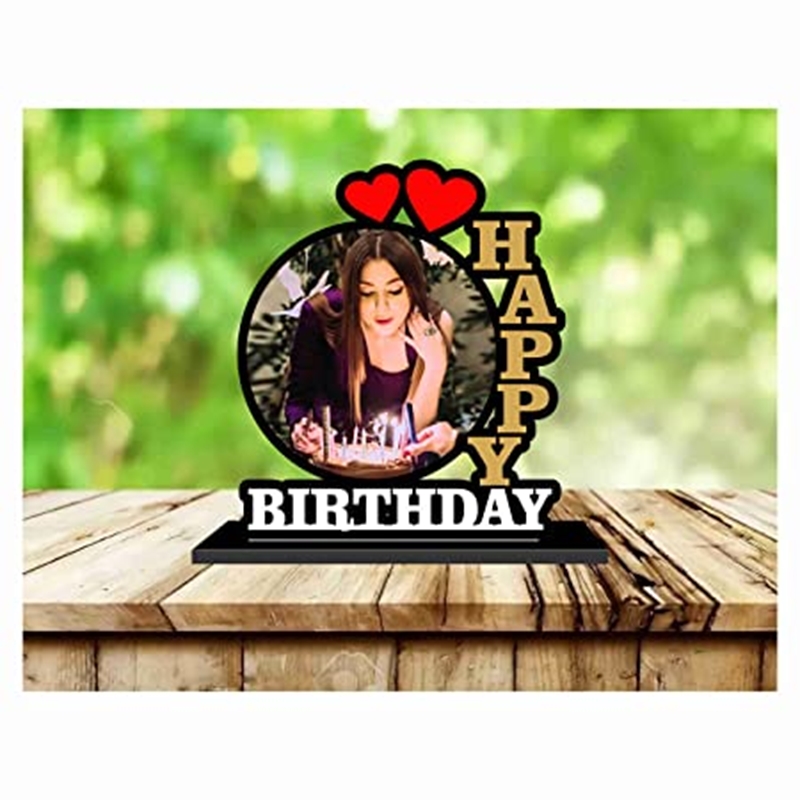 Picture of  Happy Birthday Personalized/Personalise  Photo Frame For Gifts In Creative Wooden Frame